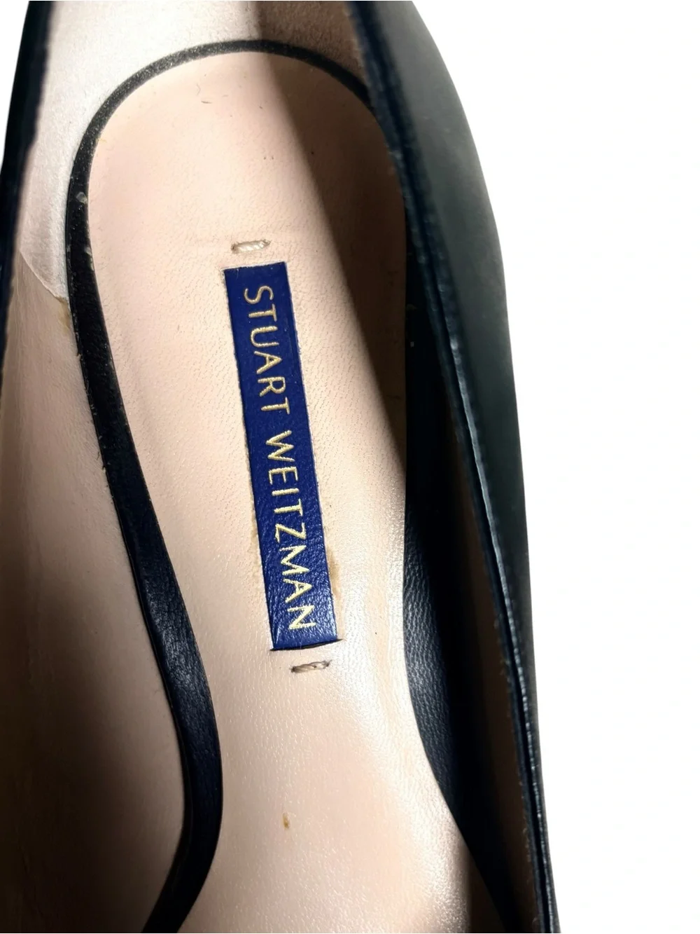 Stuart Weitzman Black Leather Pointed Toe Pumps | Classic Heels | Size 8